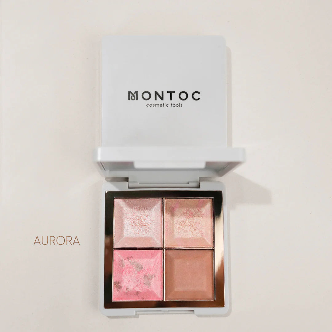 Paleta de Rubor + Bronzer e Iluminador Light Set Montoc