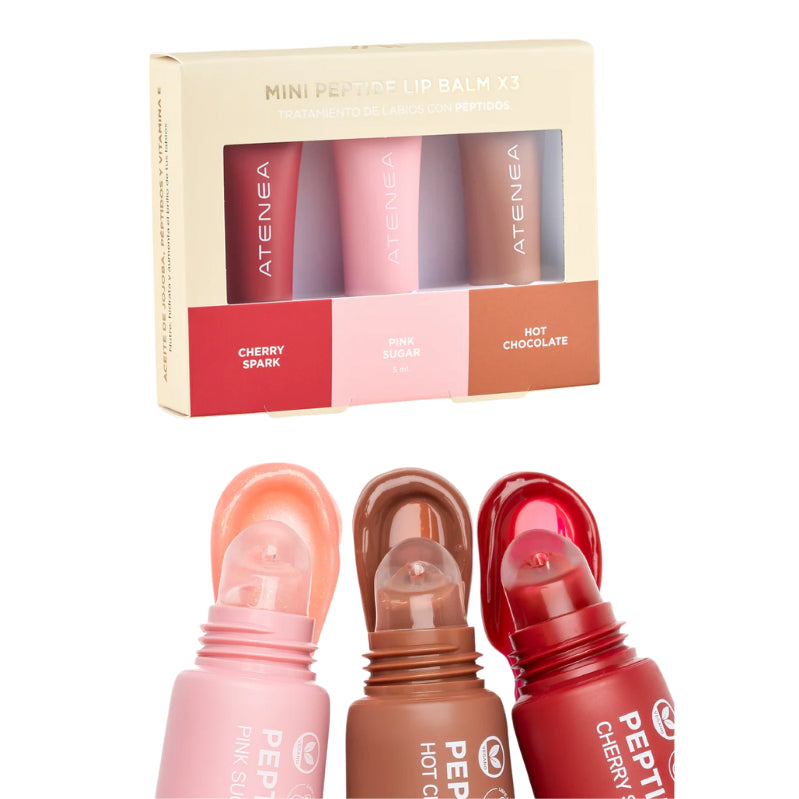 Set x3 Lip Balm con Péptidos Atenea
