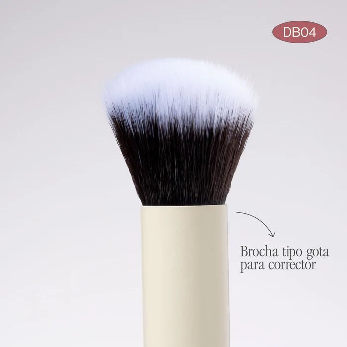 Duo Glam DB04 Brocha Doble para Base y Corrector