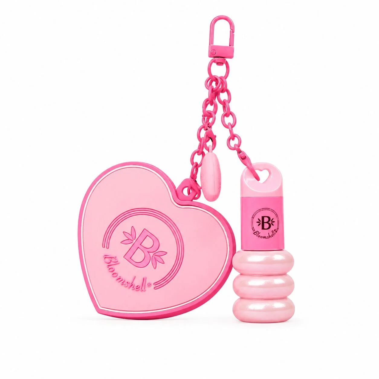 Kit Espejo Corazón + Lip Gloss Bloom Mocha Bloomshell