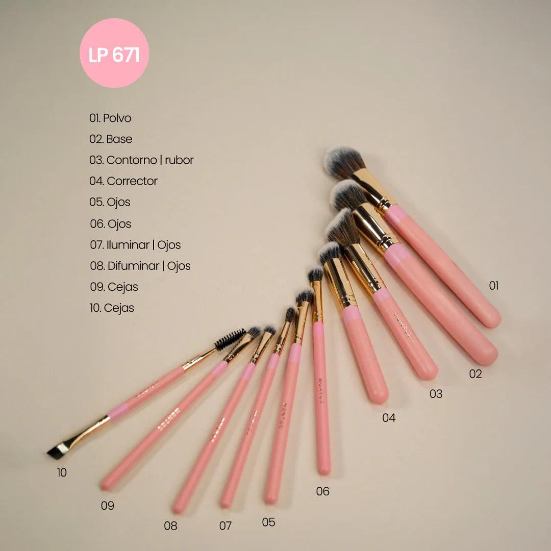 Kit de Brochas Fluffy x10 Montoc