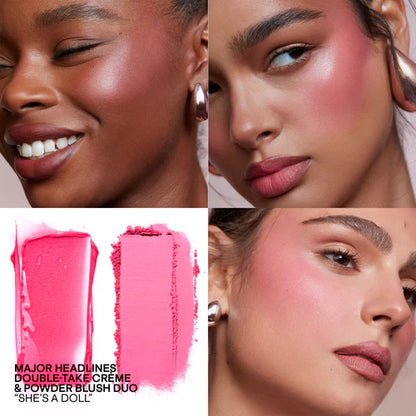 Major Headlines Double-Take Crème &amp; Powder Blush Duo – Patrick Ta