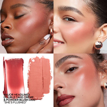 Major Headlines Double-Take Crème &amp; Powder Blush Duo – Patrick Ta