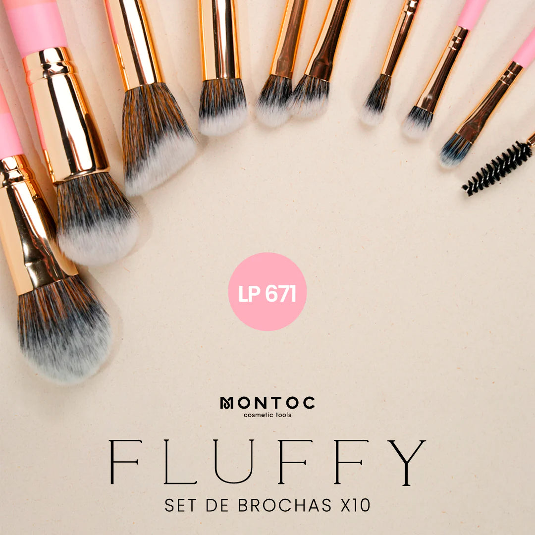 Kit de Brochas Fluffy x10 Montoc
