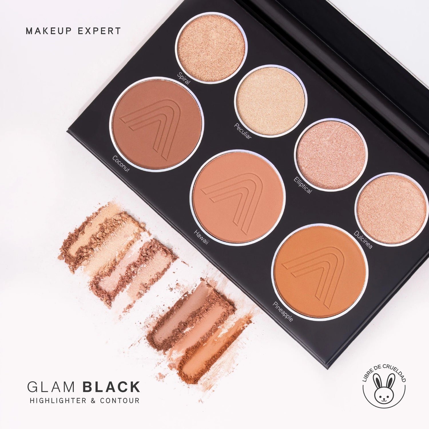 Paleta de Contornos e iluminador Glamblack Atenea