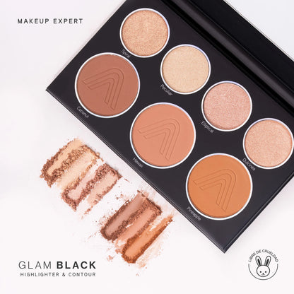 Paleta de Contornos e iluminador Glamblack Atenea
