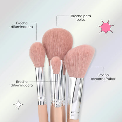 Kit de Brochas x8 Rosy Lula