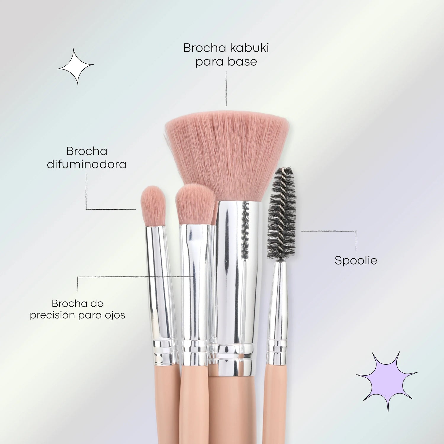 Kit de Brochas x8 Rosy Lula