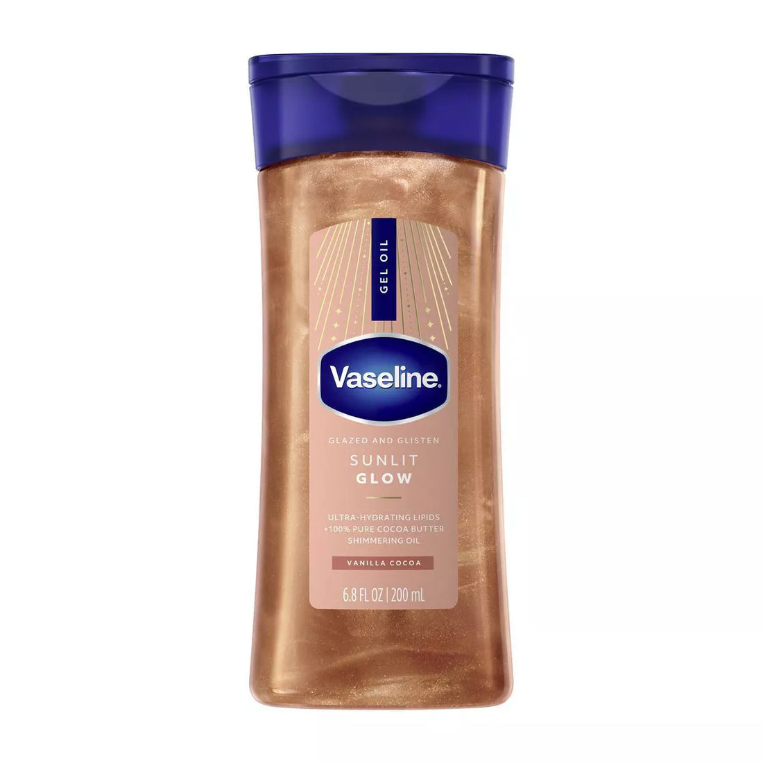 Glazed &amp; Glisten Sunlit Glow Body Gel Oil 200ml – Vaseline