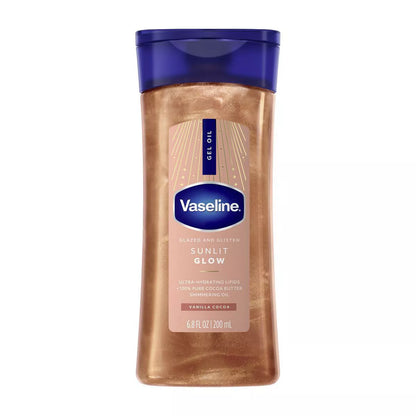 Glazed &amp; Glisten Sunlit Glow Body Gel Oil 200ml – Vaseline